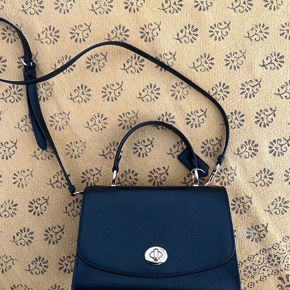 Coach black structured classy purse